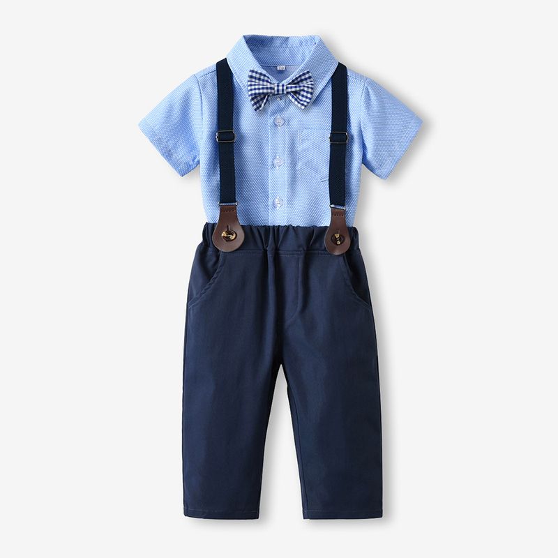 Kinderkleidung Kinderkleidung Jungenkleid Kinderanzug Jungen Kurzarmhemd Host-Performance-Kleidung Blumenmädchen Baby ein Jahr alt_voghion.com