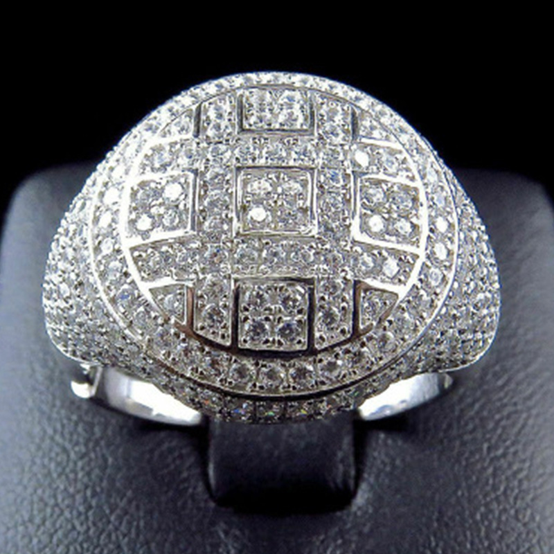 Anillo de metal con incrustaciones de circonita cúbica y diseño de Bitcoin, ideal como regalo de boda para hombres y mujeres, ideal como regalo de aniversario o fiesta._voghion.com