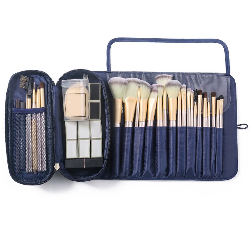 Wasserdichte Roll-Make-up-Pinseltasche aus Nylon für die Reiseorganisation_voghion.com