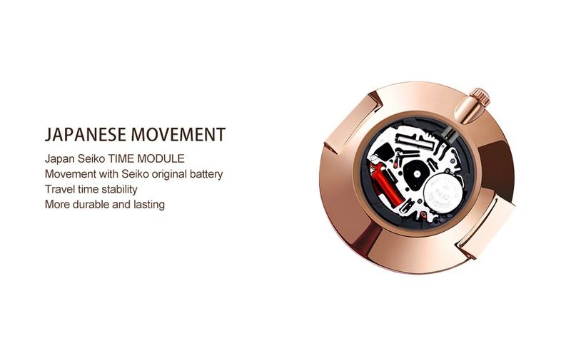 Relógio minimalista feminino com movimento de quartzo japonês, resistente à água, mostrador redondo elegante, pulseira de aço inoxidável, relógio moderno e criativo_voghion.com
