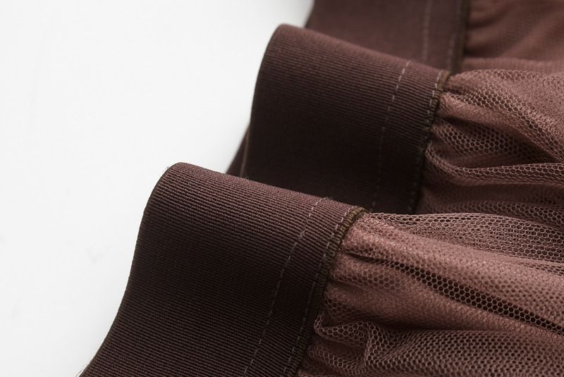 new autumn style temperament high waist slimming super fairy flower bud irregular mesh skirt female 8063_voghion.com