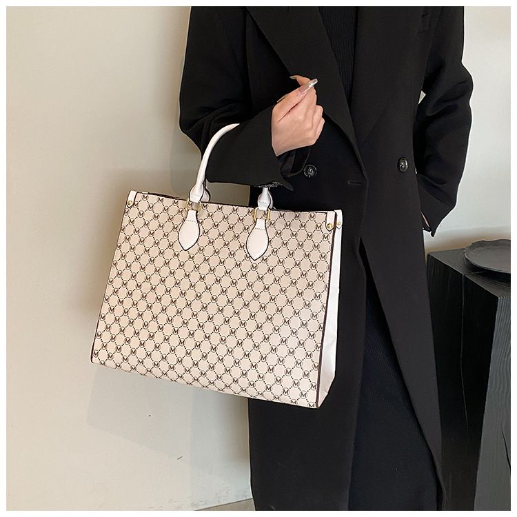 grande capacità tote bag nuova borsa per la spesa retrò leggera borsa di lusso per pendolari borsa a tracolla portatile_voghion.com