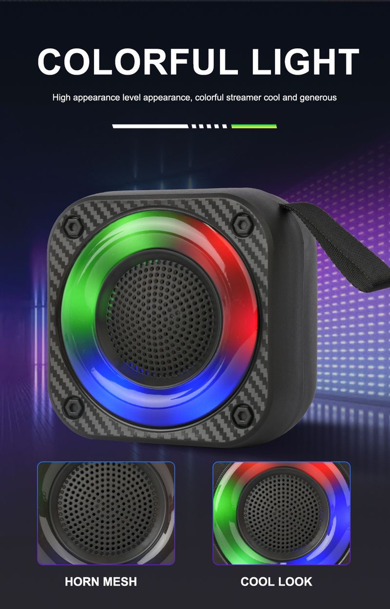 ZQS1205W Bezprzewodowy głośnik Bluetooth Mały zewnętrzny przenośny karaoke Mały sprzęt audio Dom Mały subwoofer_voghion.com