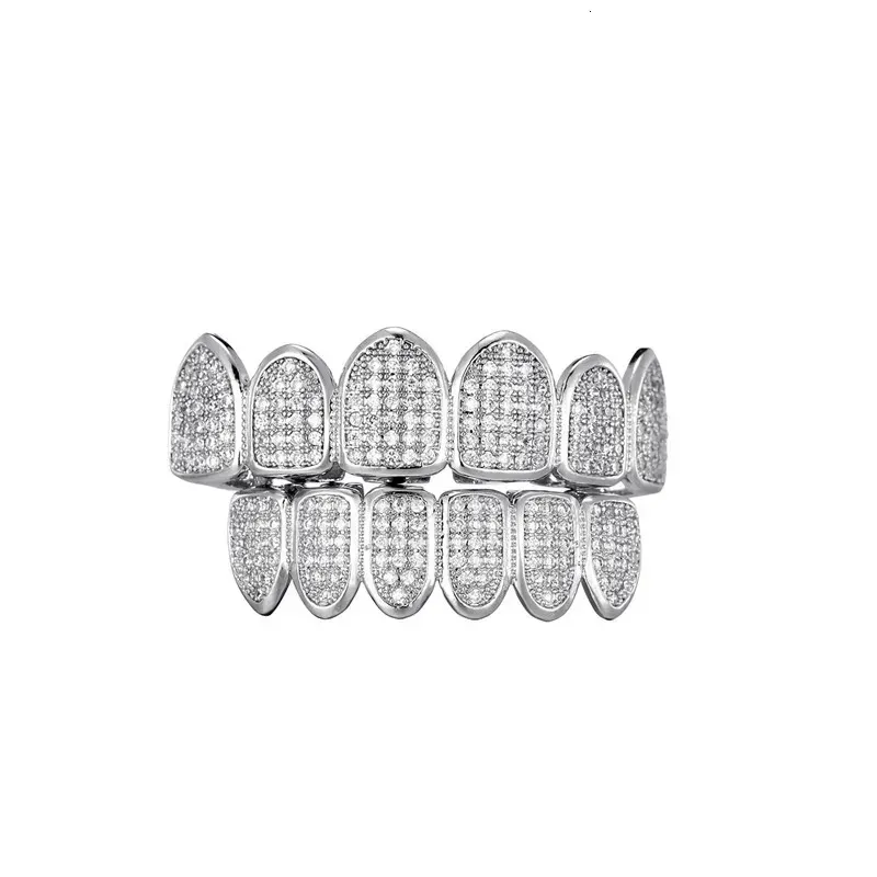 Set da uomo con ciondolo Hip Hop, stile Cool Teen Grilz, adatto per scatola inferiore con zirconi cubici neutri._voghion.com