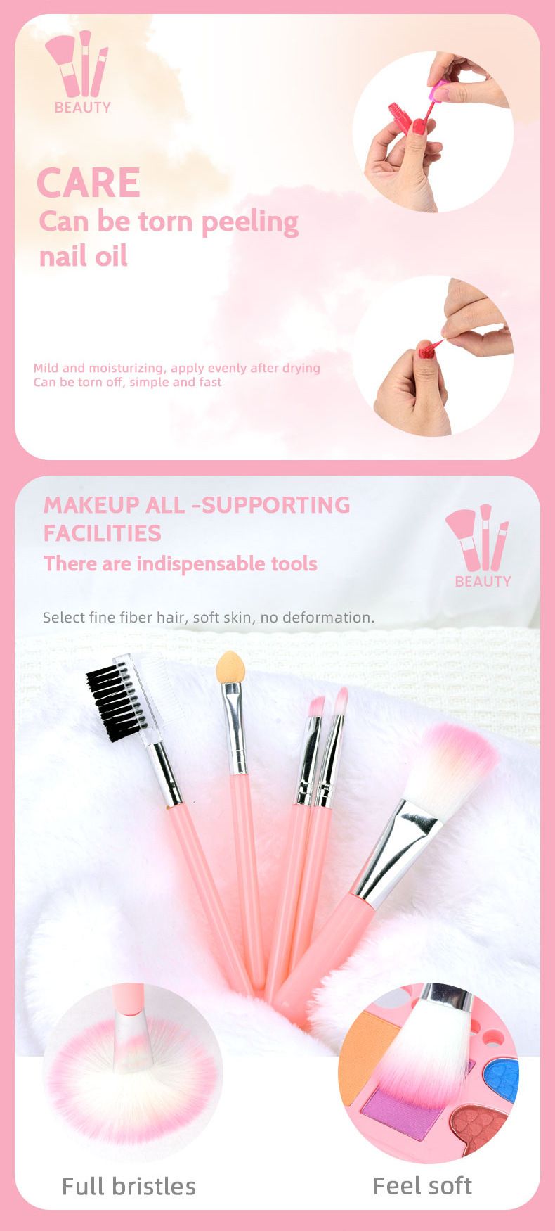 Cross Border Cosmetic Bag Box Set Beauty Toy Match Blush Nail Set Pretend Play Toy Girl Gift Delivery_voghion.com