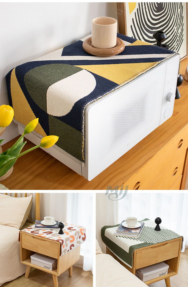 Tapis de sol en coton jacquard à bords bouclés pour chambre à coucher, paillasson de porte d'entrée double face, nouveau tapis de table de chevet de style chinois_voghion.com