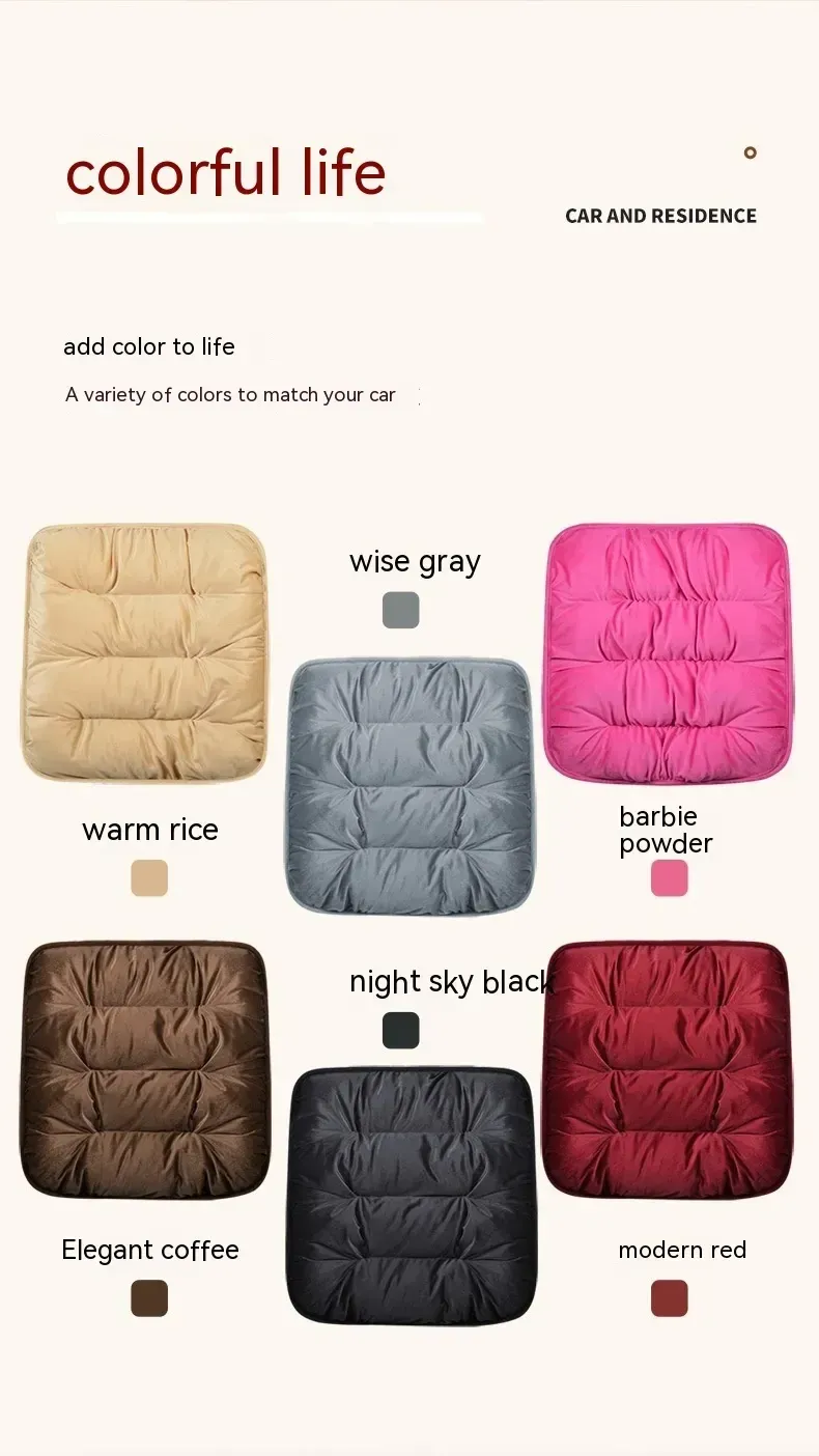 Winter Thickened Non-slip Comfortable Warm Cover Protector Car Front/rear Seat Cushion Accessories_voghion.com