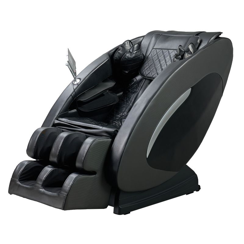 Massage Chairs Full Body Massage Recliner With Foot Roller,Airbag Massage SL Track, Zero Gravity, Bluetooth Speaker Brown_voghion.com