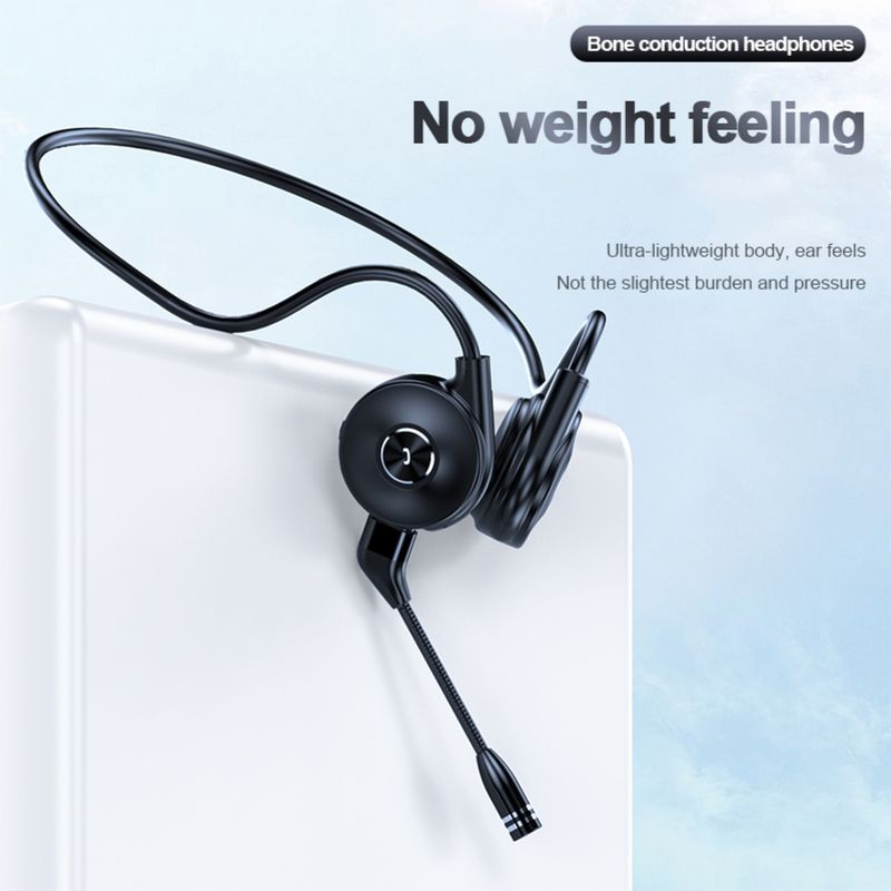 M1 Bone Conduction Earphone Sensitive Noise Cancelling Ergonomic Bluetooth-compatible5.0 Ear Hook Mini HiFi Earbud for_voghion.com