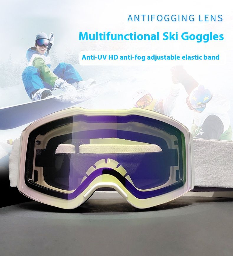 Ski double-layer anti fog cylindrical surface, men's and women's outdoor snow goggles, adult mountaineering skiing_voghion.com