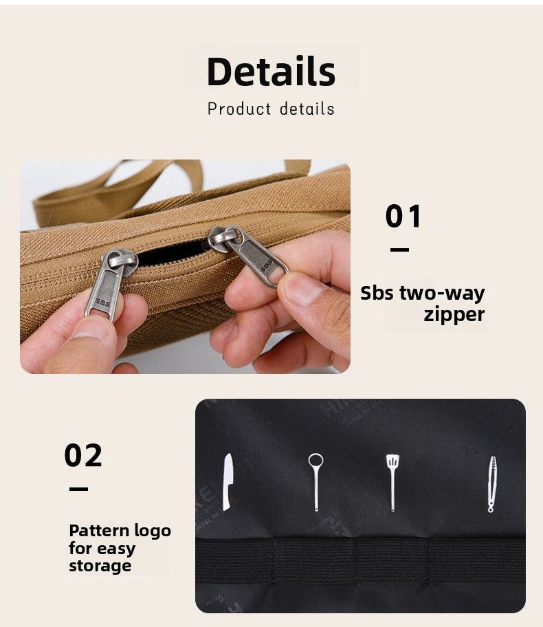 Campin Portable Set Outdoor BBQ Picnic Pot Spatula Knife Multi-functional Cookware Combination Cuttin Board Storae_voghion.com