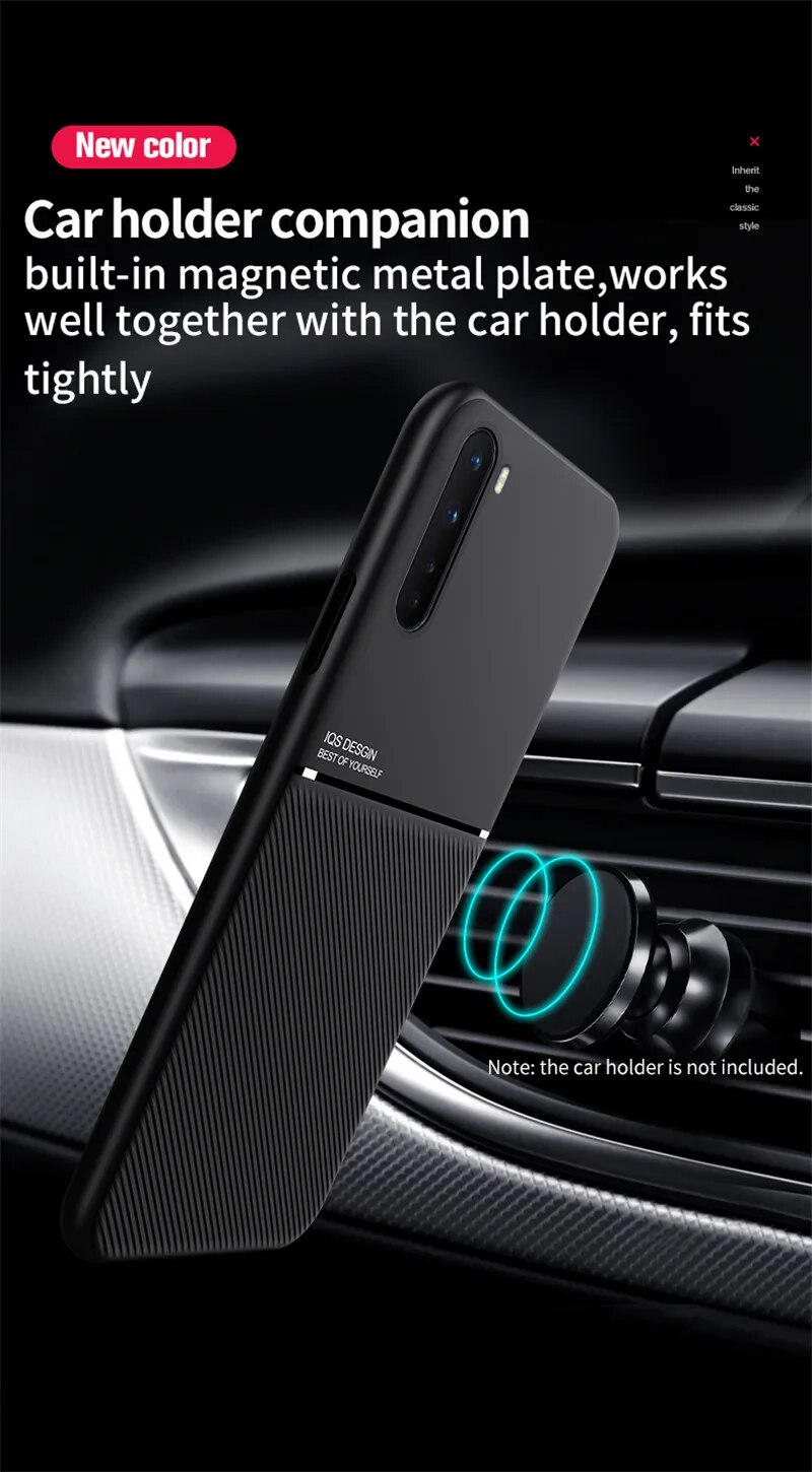 Oneplus Nord Case Leather Magnetic Car Holder Plate Phone Cases For One Plus 11 9 Pro 7 7T 8 8T 9RT 10T ACE 2 Back_voghion.com