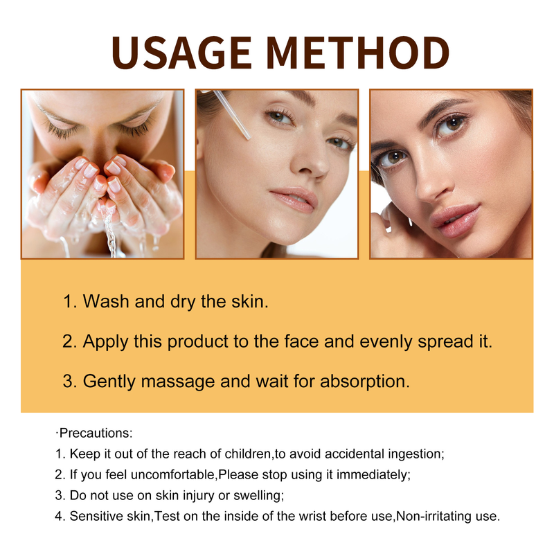 EELHOE Soro de escurecimento facial sem sol Essência de escurecimento facial ajuda o bronze de trigo escuro a uniformizar o tom de pele_voghion.com