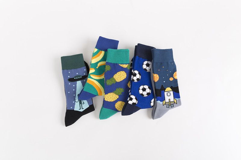 Colorful Trendy Socks Mid High Cotton Socks Multi Pattern Versatile Trendy Socks _voghion.com
