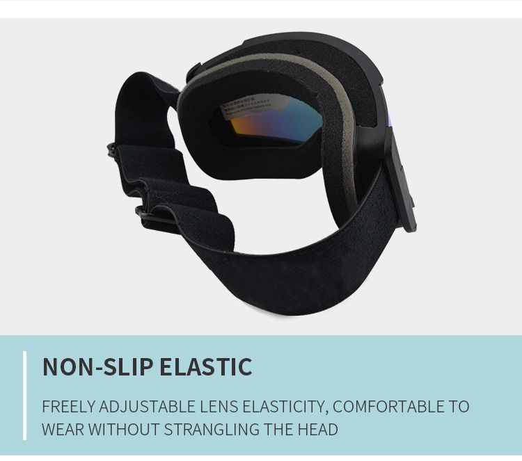 Suministros de esquí: Gafas de esquí, gafas de esquí para exteriores de alta definición, coloridas, resistentes al viento y a los rayos UV._voghion.com