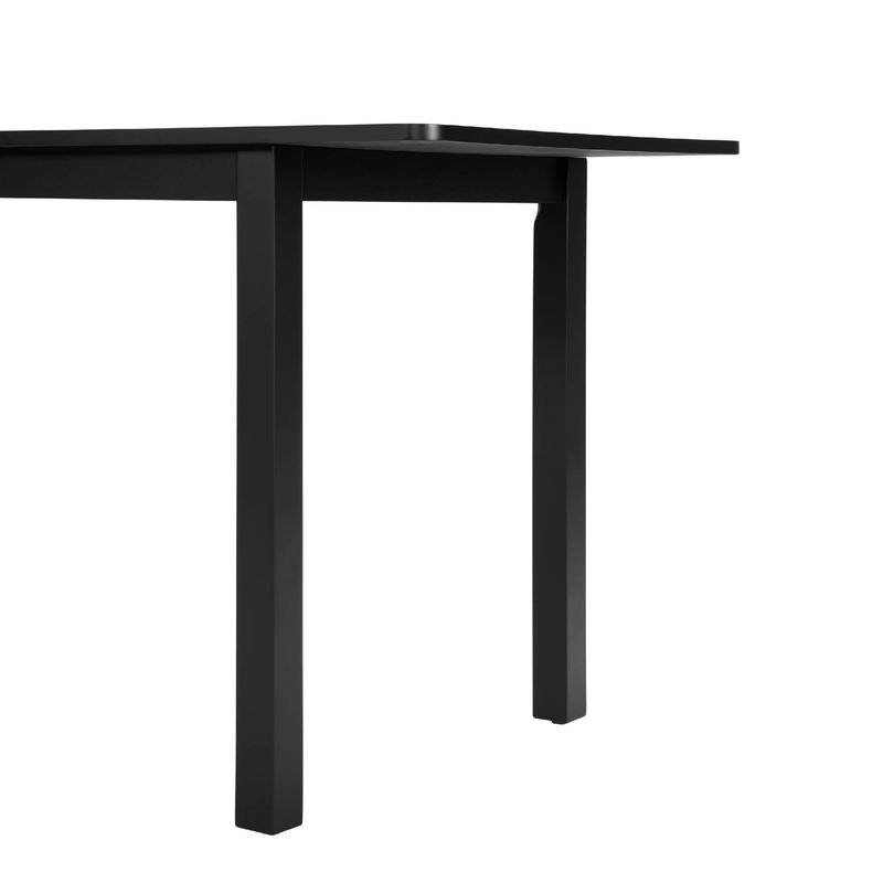 59‘’ Extendable Dining Table, Modern House Dining Room Table For 4-8, Wooden Kitchen Table , Dining Room, Working Office, Home Living Room Furniture For Small Space, Black_voghion.com