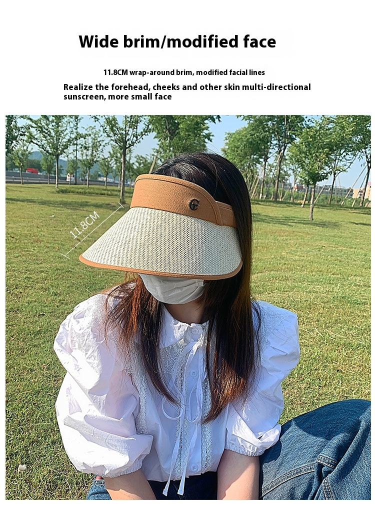 Cappello da sole estivo per bambini 2024, con tesa larga resistente ai raggi UV, tendenza cappello a cilindro vuoto da spiaggia_voghion.com