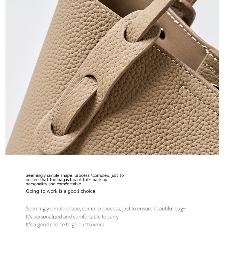 Nuova borsa a secchiello portatile alla moda in morbida pelle bovina con borsa a tracolla singola a spalla di alta qualità Borsa minimalista in pelle bovina con strato superiore per le donne_voghion.com