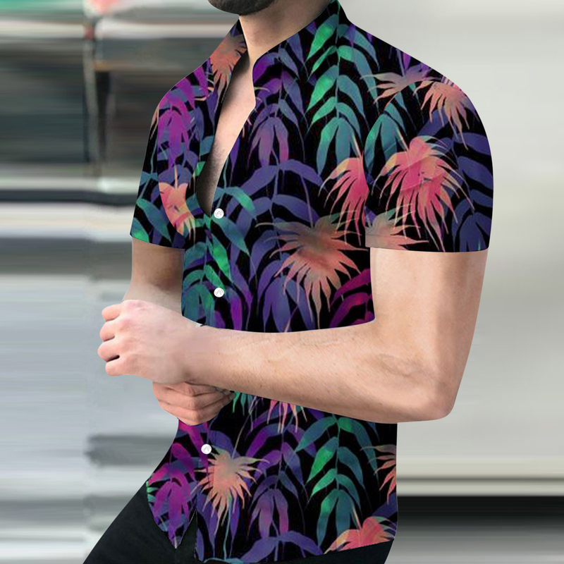 Poletna nova moška majica s kratkimi rokavi s 3D digitalnim tiskom in večjo velikostjo za prosti čas_voghion.com