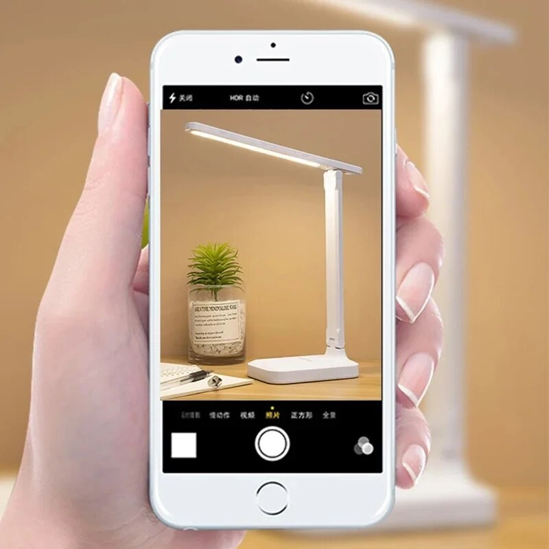 1 stk. øyebeskyttelse berøringsdimbar LED-studenter perfekt gave soveromsleselampe USB-oppladbar sammenleggbar bordlampe_voghion.com