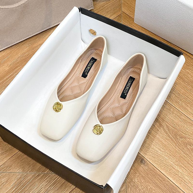 563 Huidong County Daling Yixin Da Casual Camellia Flat Women's High-End Soft Sole Single Shoes_voghion.com