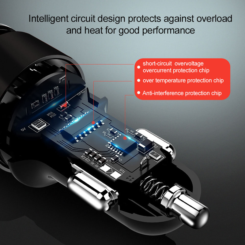 Şarj Cihazı Qucik Araç Şarjı 3.0 Araç Şarj Cihazı QC3.0 30W USB Hızlı Şarj Adaptörü iPhone 11 Samsung Telefon Şarjı QC_voghion.com