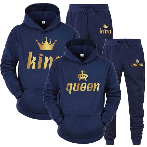 Unisex Fleece Trainingsanzug Set – Paar passender Hoodie & Jogginghose (S-4XL) | Warme Wintersportbekleidung_voghion.com