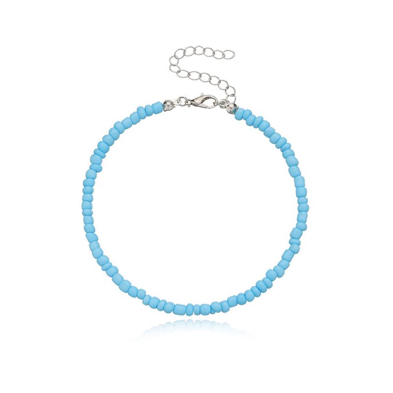 Tobillera de cuentas de semillas de colores, joyería ajustable para el pie de estilo bohemio para mujer_voghion.com