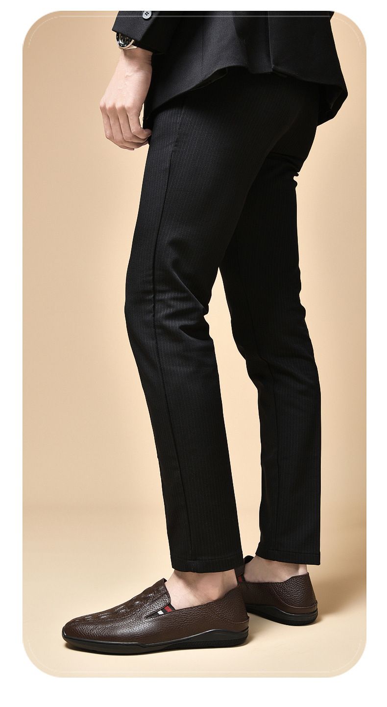 Slipper mit geprägtem Krokodilmuster und weicher Sohle – Freizeitschuhe für Herren_voghion.com