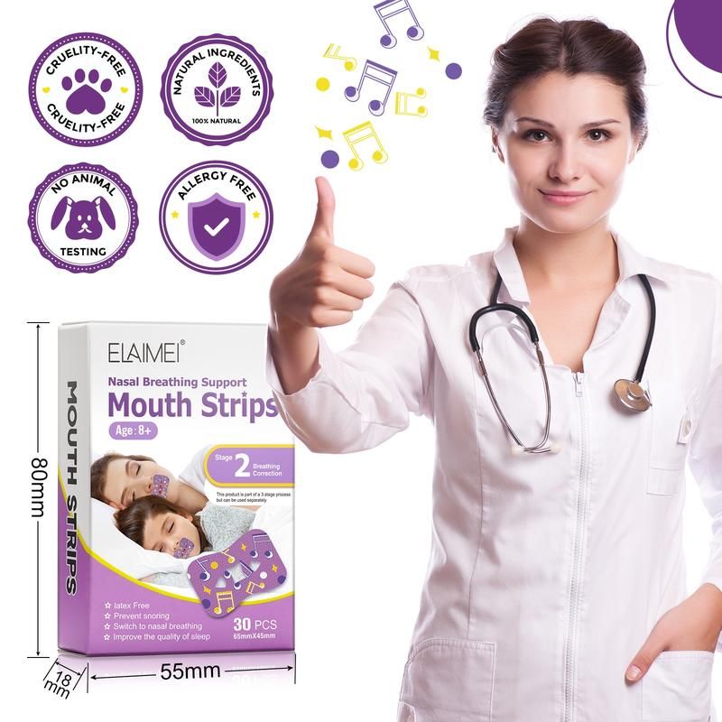 Plaster na usta do oddychania w czasie snu, 2 opakowania pasków na usta, zapobiega chrapaniu, ślinieniu się i mówieniu przez sen, odpowiedni dla dorosłych i dzieci_voghion.com