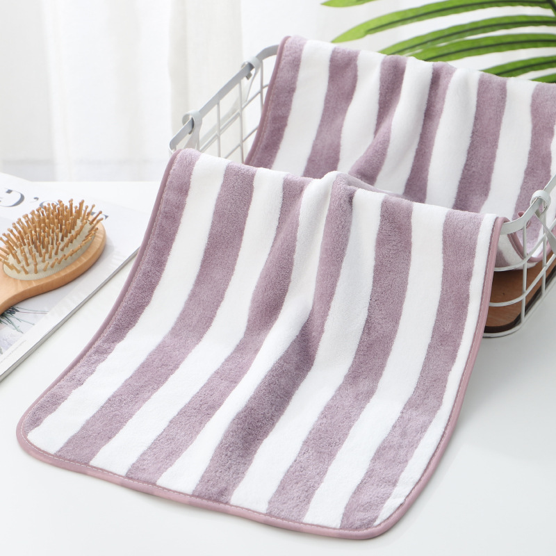 Asciugamano in velluto corallo, salvietta ispessita, asciugamano per il viso morbido e assorbente, ricamo regalo_voghion.com