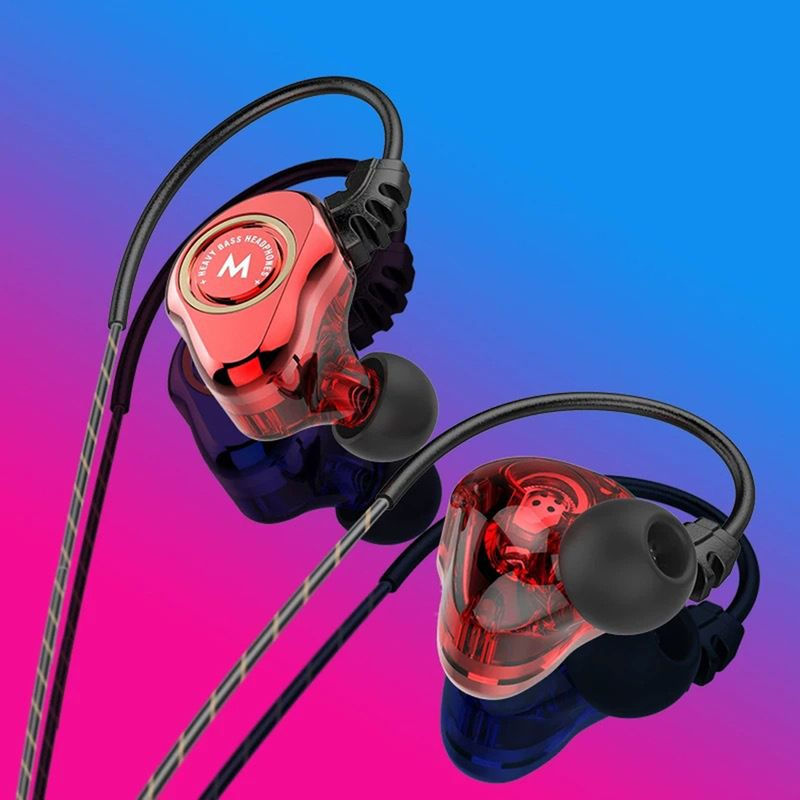 Z802 4-core Dual Moving Coil HiFi in-ear bedrade oortelefoon Sport-bas-headset_voghion.com