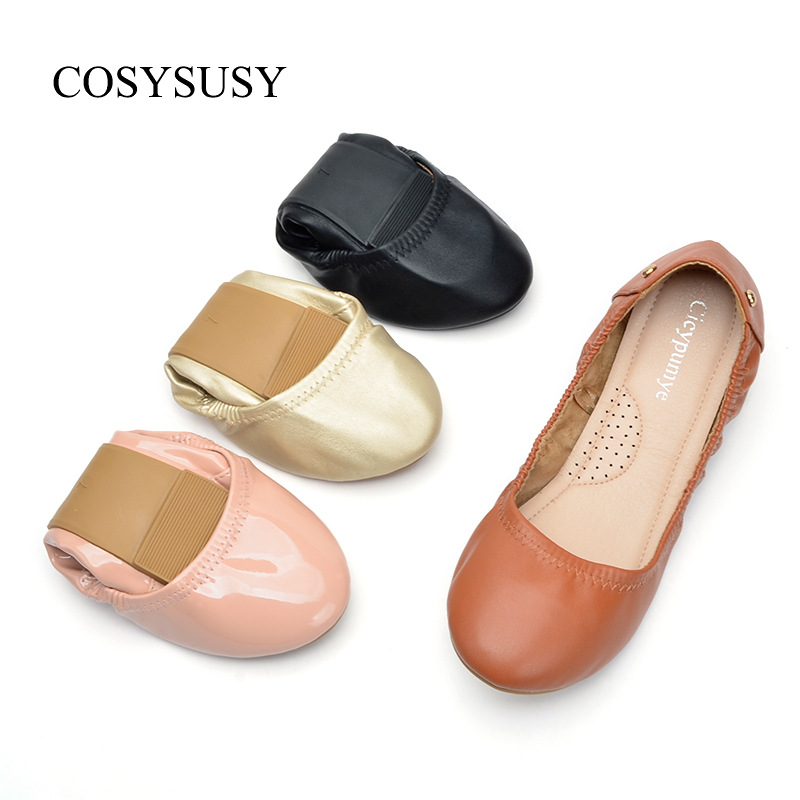 Scarpe da barca basse, curve, basse, in pelle di pecora, con suola morbida e spessa, tinta unita, da donna, modello Wind Egg Roll_voghion.com