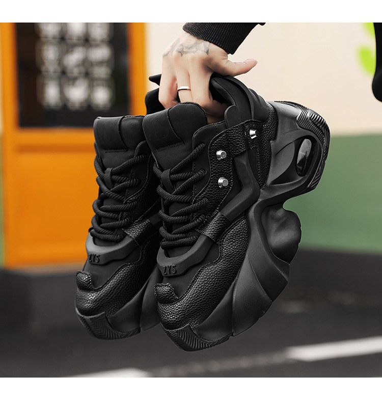 Kleine weiße Schuhe mit Darth Vader-Motiv, neue verschleißfeste dicke Sohlen in Freizeitschuhen mit erhöhtem Schaft, Arbeitsschuhe für Papa_voghion.com