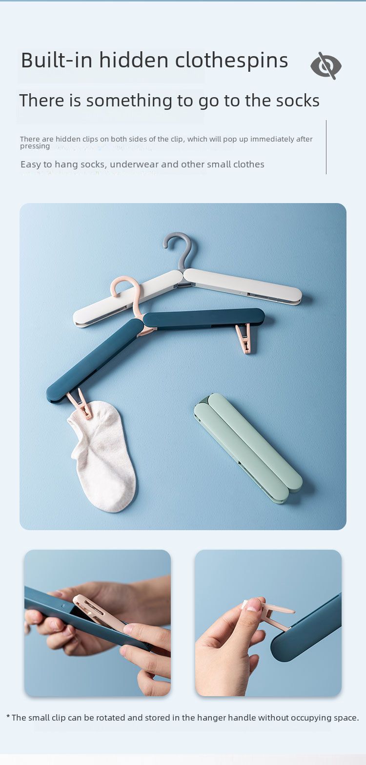 Dobrável cabide de roupas viagem portátil multifuncional cabide casa estudante dormitório armazenamento artefato roupas de viagem pendurado_voghion.com