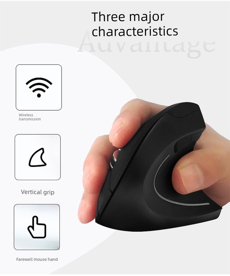 Bluetooth Dual-Mode Ergonômico Empresarial Vertical Sem Fio_voghion.com