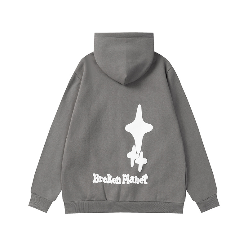 Abbigliamento da uomo Felpa con cappuccio da uomo allentata di nicchia scheletro maschile e femminile_voghion.com