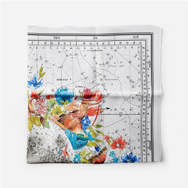 Protetor solar feminino primavera/verão, novo protetor solar de viagem para decoração de verão de seda coreana, pequeno lenço quadrado_voghion.com
