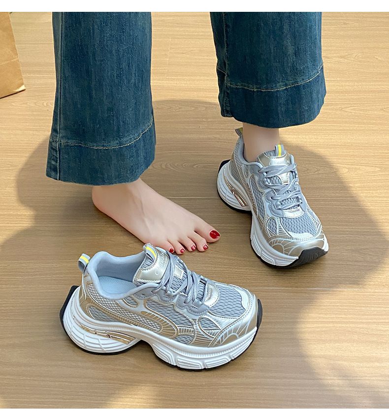 Papa Schuhe Studentin Sport Laufschuhe Freizeitschuhe Plattform Höhe Erhöhen_voghion.com