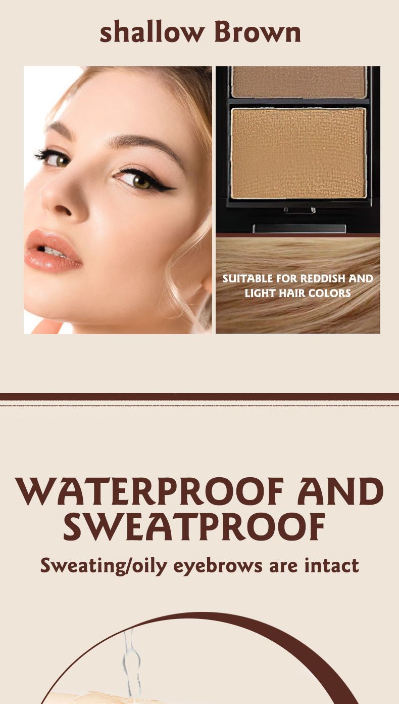 O'CHEAL Tricolor Eyebrow Powder # 6990 | Waterproof And Sweatproof Long Lasting Shaping | Natural Gradient 3D Eyebrow Makeup | Comes With Professional_voghion.com