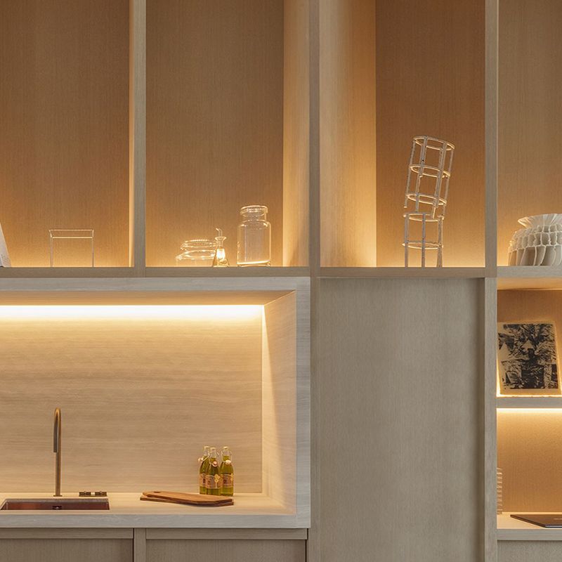 Integrierte LED-Streifenschrank-Schichtregal-18-mm-Panel-Randlichtlampe 12 V unsichtbarer Auf- und Abstrahlstrahler Glühschrank-Bücherregal-Hintergrundbeleuchtung_voghion.com