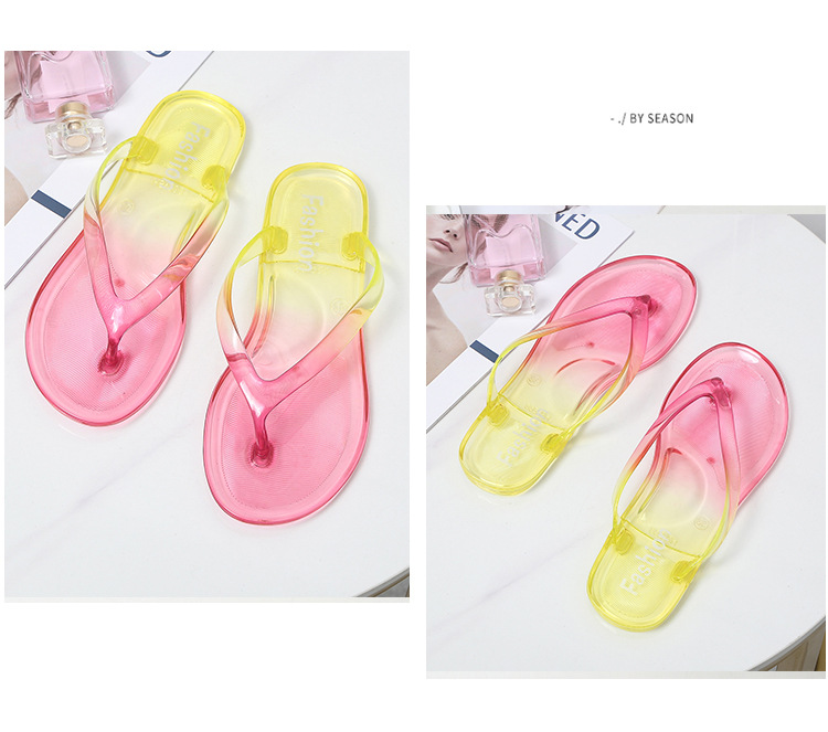 Kaks kalasabamustriga sussi naiste suviseks moeks uued gradientvärvi rannakristallkingad sirged_voghion.com