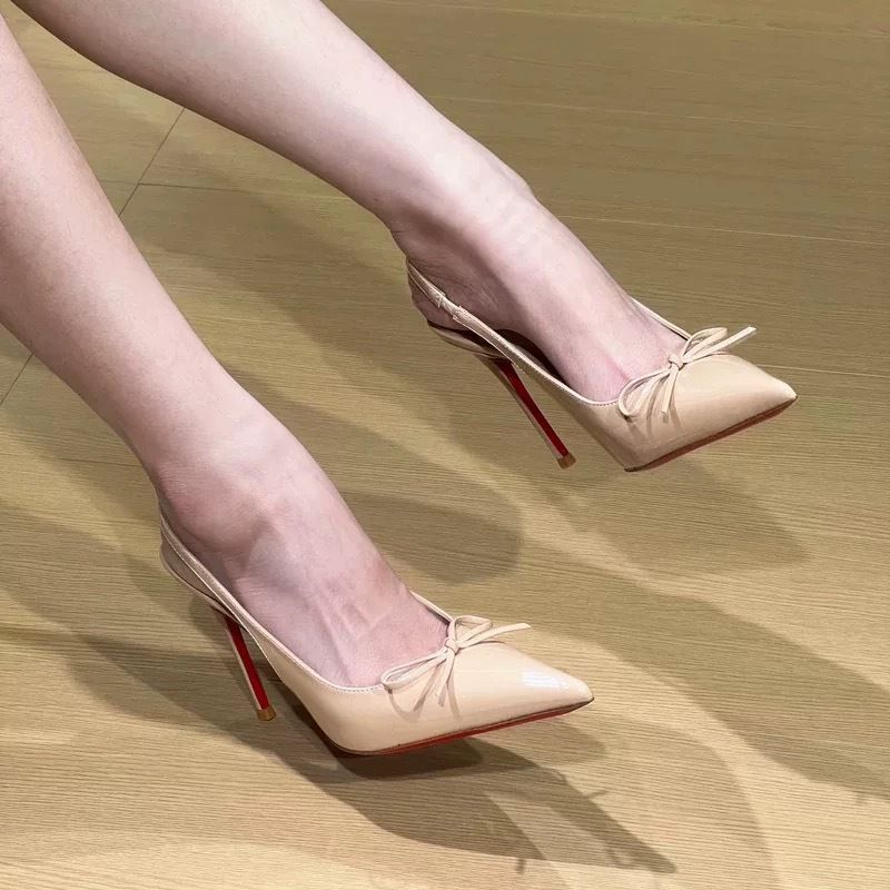 Damen Single Bow Bow Shallow Mouth High Heels Modisch und exquisit Bequem Leicht_voghion.com