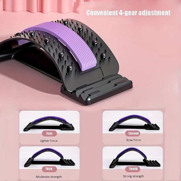 1 Rückenstrecker-Massagegerät; Rückenmassage-Nackenstrecker; Linderung von Rückenschmerzen; Rückenknackerbrett; Haltungskorrektur; Rückenmassage_voghion.com