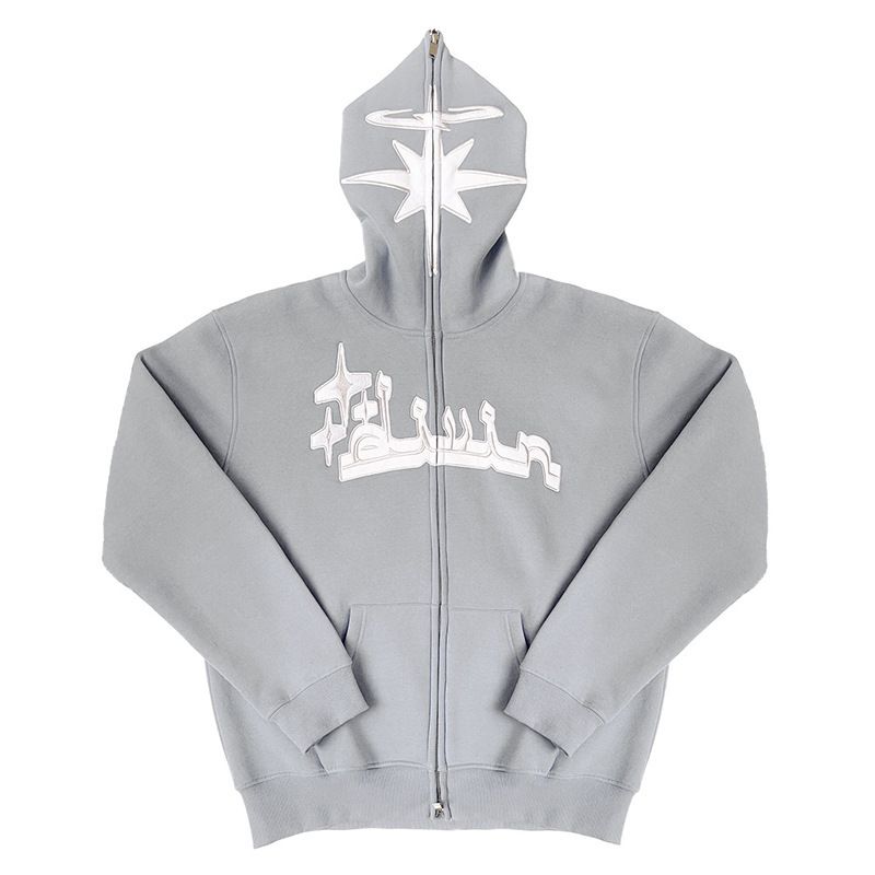 Damenbekleidung Hoodie mit Gothic-Celestial-Print – Locker sitzendes Sweatshirt mit dunkler Ästhetik für Damen_voghion.com