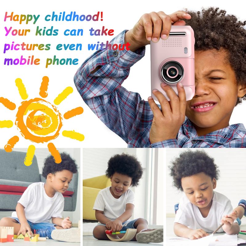 【Hohe Qualität】 4000W HD Großbildobjektiv Flip Selfie Neue Digitalkamera für Kinder_voghion.com
