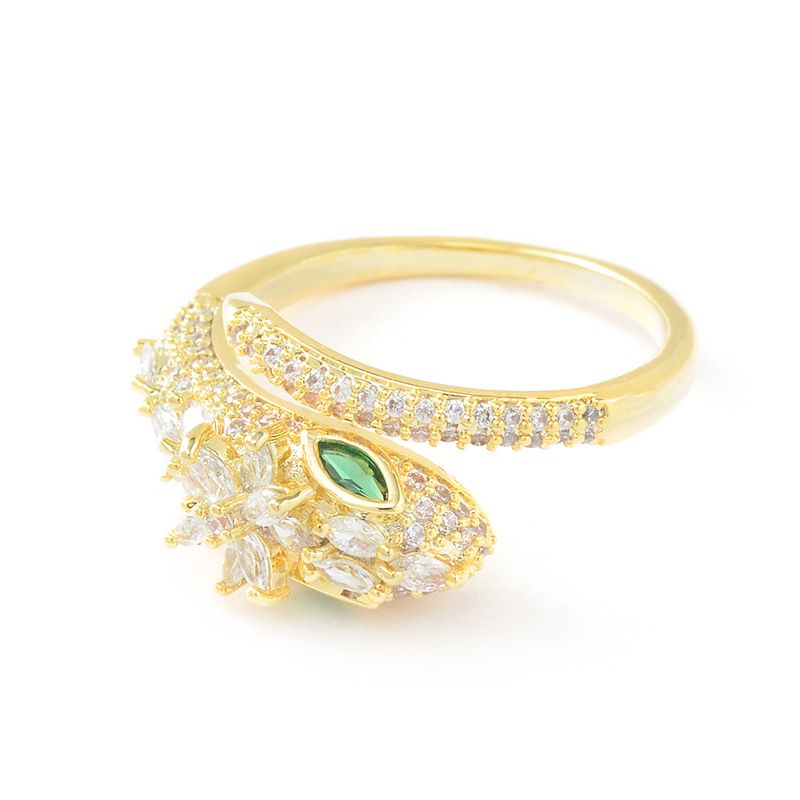 Anello in stile francese con design a serpente aperto, personalità semplice e alla moda, celebrità di Internet, temperamento leggero e lussuoso, nuovo modello_voghion.com