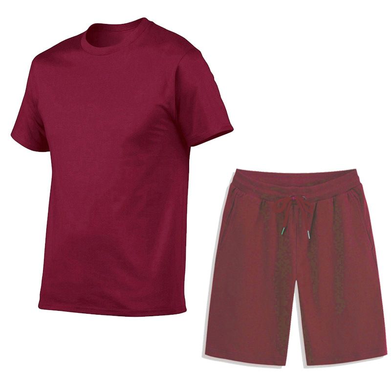 Herenkleding Sport Vrijetijdskleding T-shirts Heren Fitness Hardloopshorts En T-shirt Set_voghion.com