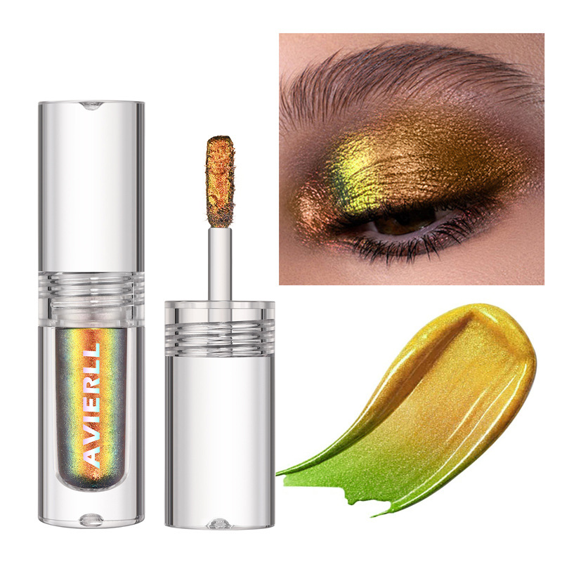 Aurora Multi Chrome Oogschaduw Pigmenten Langdurige Chameleon Peacock Galaxy Chrome Glitter Vloeibare Oogschaduw voor Feest Prestaties Muziekfestival_voghion.com