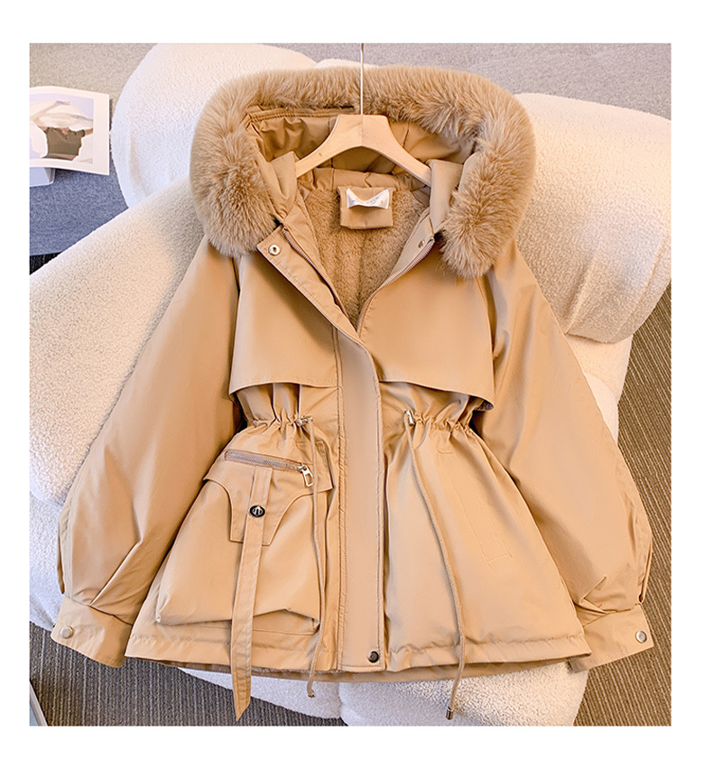 Giacca invernale da donna Giacca tutto in uno alla moda e versatile, con pelliccia spessa e velluto_voghion.com